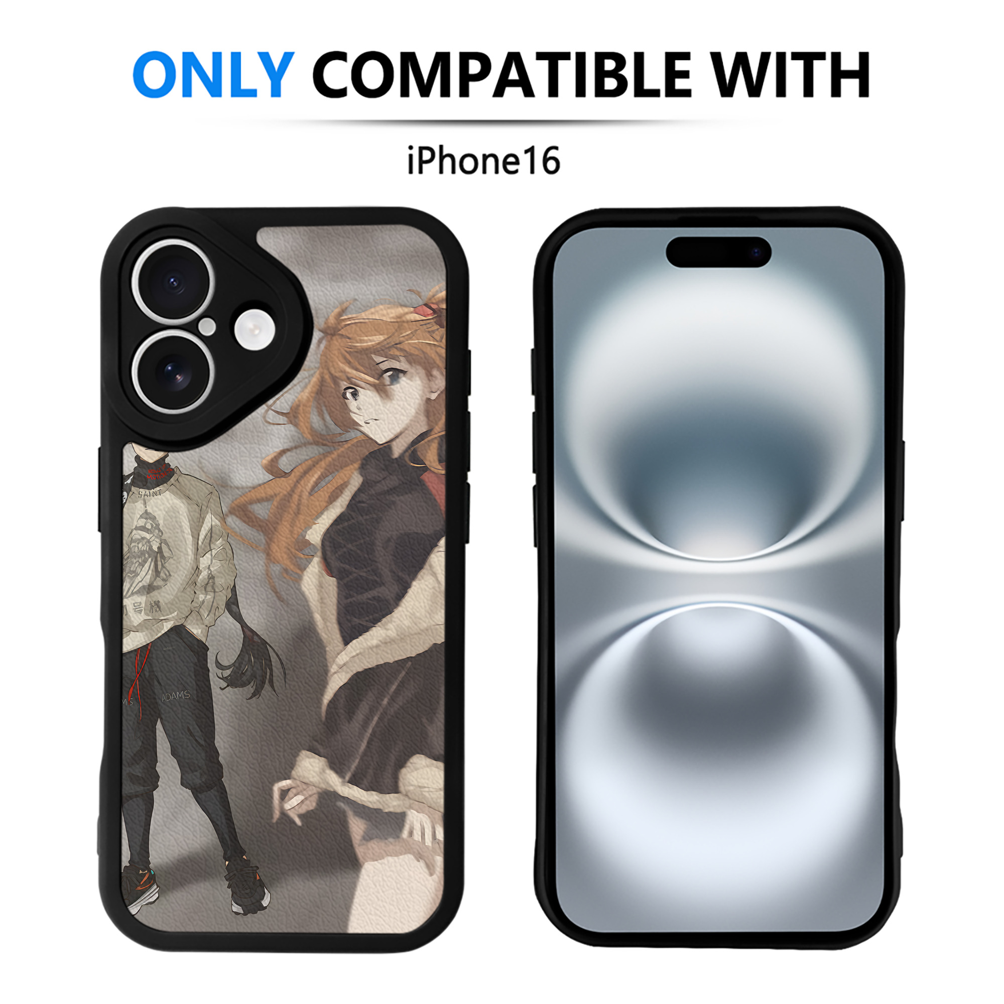 （画像用） EVA 新世紀エヴァンゲリオン 【iPhone 16シリーズ対応】シリコンスマホケース（レザー調） 材質：シリコン